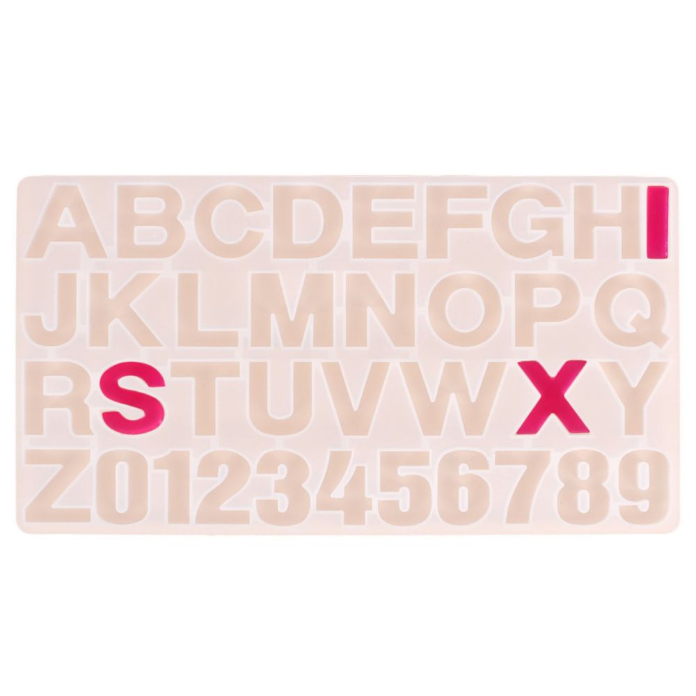 Silikonform Alphabet Buchstaben Zahlen 36x19cm