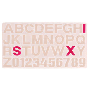 Silikonform Alphabet Buchstaben Zahlen 36x19cm