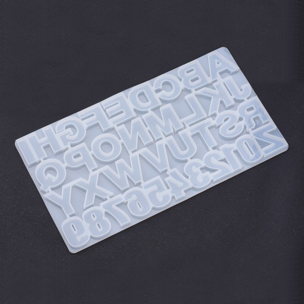 Silikonform Alphabet Buchstaben Zahlen 36x19cm