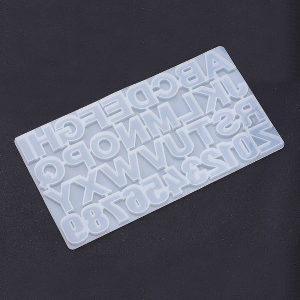 Silikonform Alphabet Buchstaben Zahlen 36x19cm