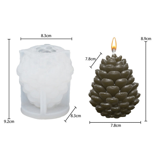 Silikonform Tannenzapfen lebensmittelecht flexibel weich 83×92mm