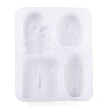 Silikonform Abstraktes Gesicht Transparent 210x170x23,5 mm