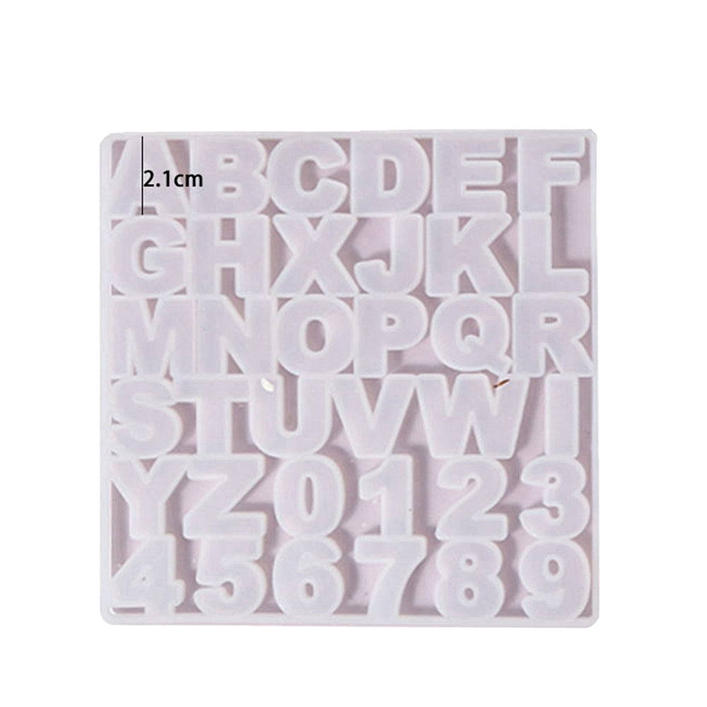 Silikonform Buchstaben und Zahlen 139x139x5mm