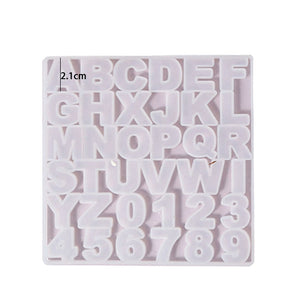 Silikonform Buchstaben und Zahlen 139x139x5mm