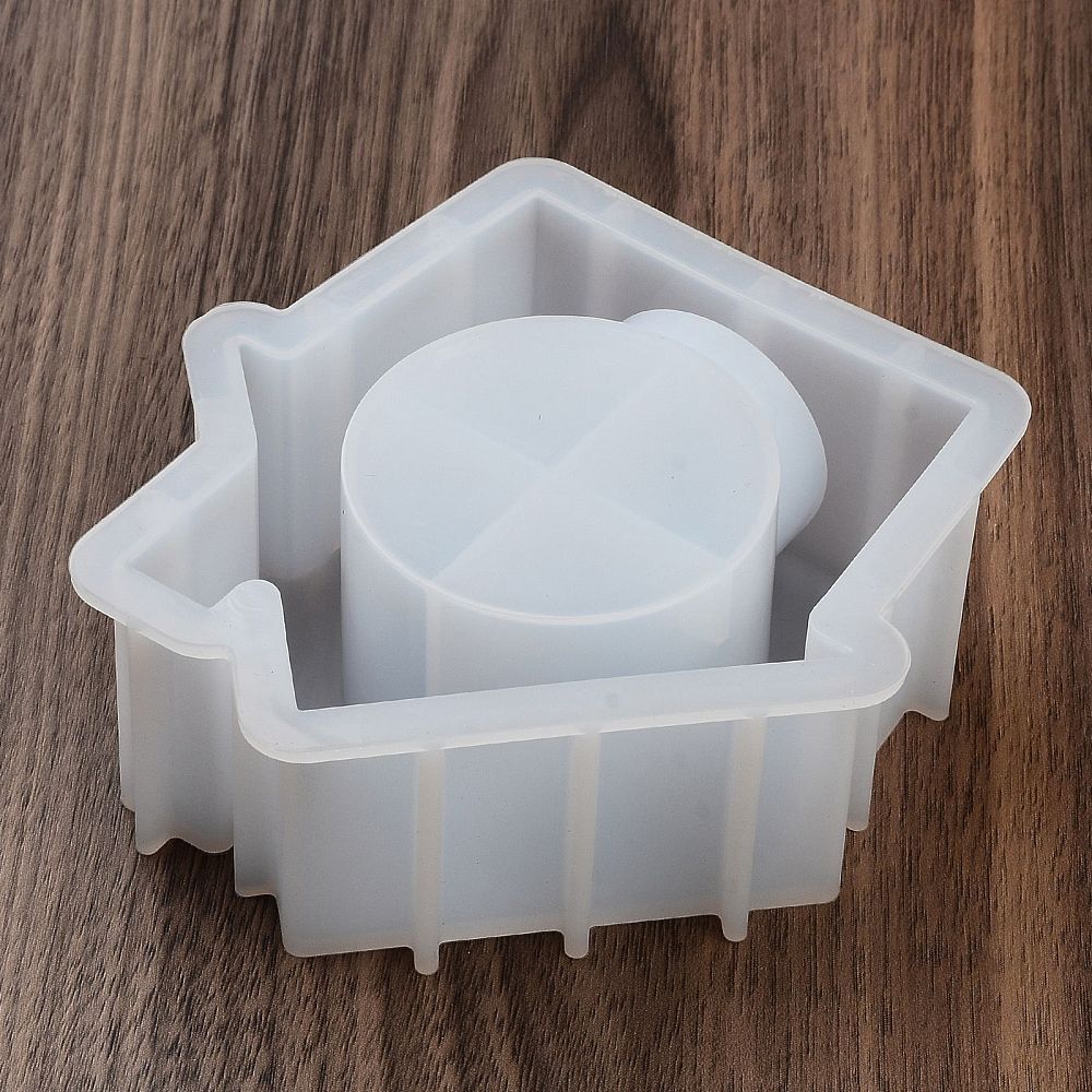 Silikonform Haus Teelichthalter Weihnachten 105x100x42mm