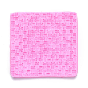 Silikonform Struktur Sweater Stitch Textur lebensmittelecht rechteckig 101x97x7,5mm