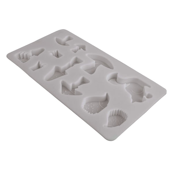 Silikon Gießform Pilze & Co. 14,5x26x1,5cm 11 Formen SB-Box 1 Stück