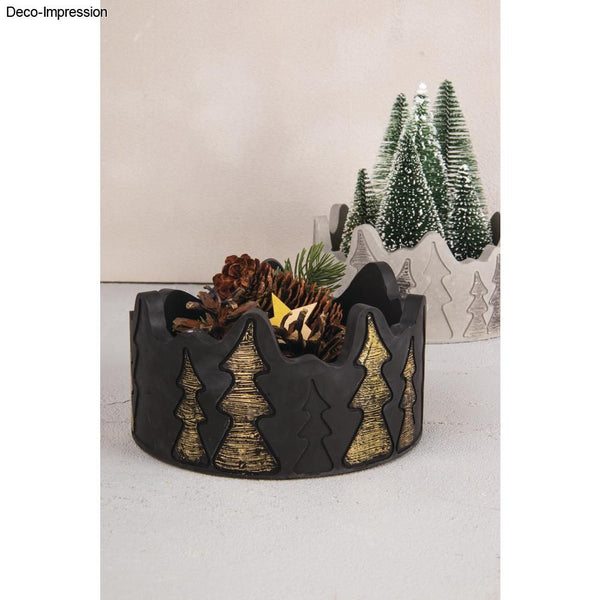 Rayher Silikon Gießform Schale Tannenbäume ø 15cm x H 8cm