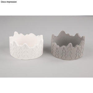 Rayher Silikon Gießform Schale Tannenbäume ø 15cm x H 8cm