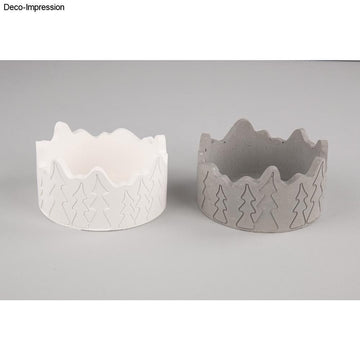 Rayher Silikon Gießform Schale Tannenbäume ø 15cm x H 8cm