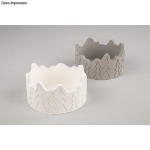Rayher Silikon Gießform Schale Tannenbäume ø 15cm x H 8cm