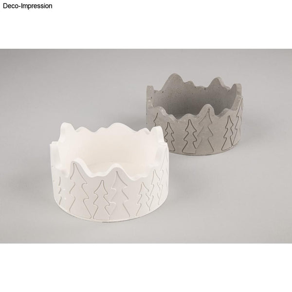 Rayher Silikon Gießform Schale Tannenbäume ø 15cm x H 8cm