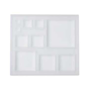 Silikongießform Quadrate verschiedene Größen 8,5x8x0,5cm