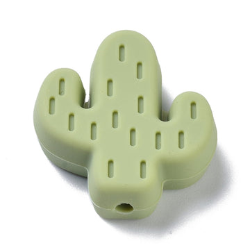Silikonperle Kaktus grün 25x23x8mm 1 Stück
