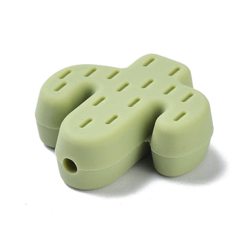 Silikonperle Kaktus grün 25x23x8mm 1 Stück