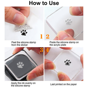 Silikonstempel -Set Katzen 18 Motive