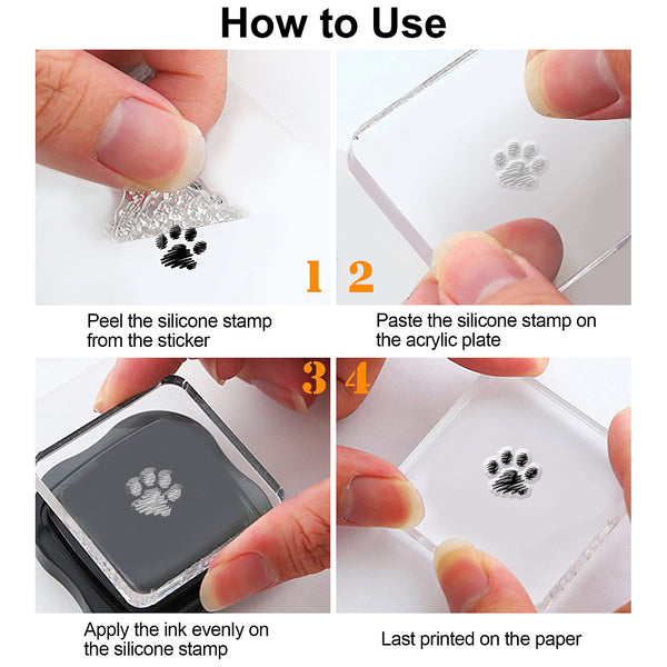 Silikonstempel -Set Katzen 18 Motive