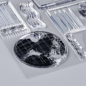 Silikonstempel-Set Travel the World 14,4x17,4cm 15-teilig