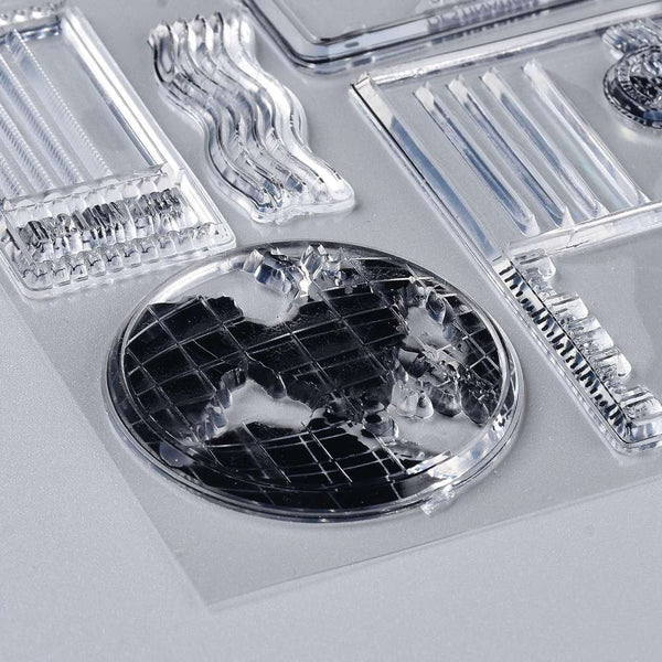 Silikonstempel-Set Travel the World 14,4x17,4cm 15-teilig