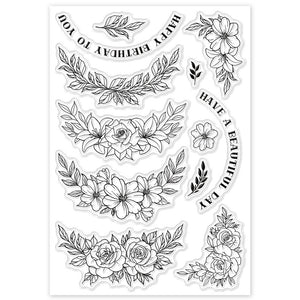 Silikonstempel Blumen 160x110x3mm