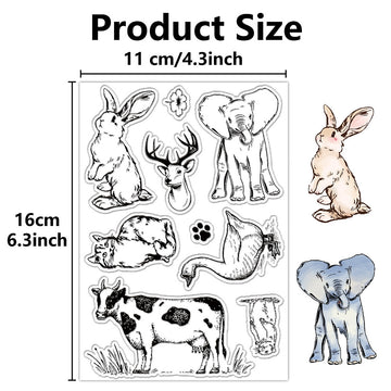 Silikonstempel Clear Stamp Tieremotive 11x16x0,3cm