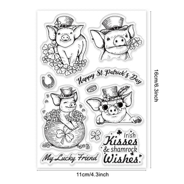 Silikonstempel Glücks-Schwein 16x11cm