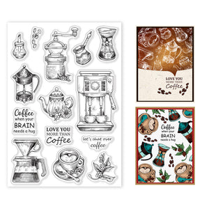 Silikonstempel Kaffeeklatsch Teeparty 16x11cm
