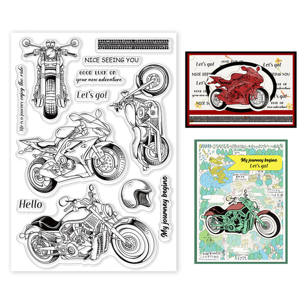 Silikonstempel Motorrad 16x11cm