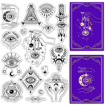 Silikonstempel Hexe Tarot Ägypten Mysterium Gothic 160x110x3mm