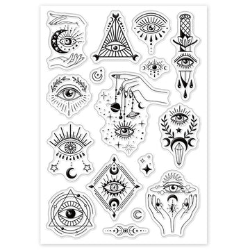 Silikonstempel Hexe Tarot Ägypten Mysterium Gothic 160x110x3mm