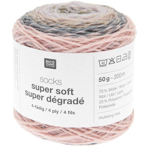 Rico Design Socks Super Soft Super Dégradé Sockenwolle 4-fädig 50g 200m