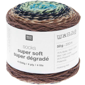 Rico Design Socks Super Soft Super Dégradé Sockenwolle 4-fädig 50g 200m