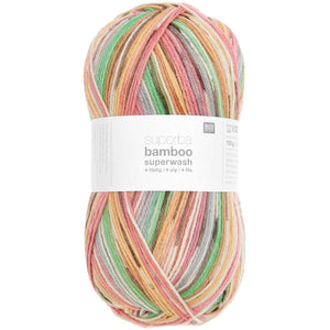 Superba Bamboo superwash 4-fädig Sockenwolle 50% Schurwolle 25% Polyamid 25% Viskos 100g / 420m