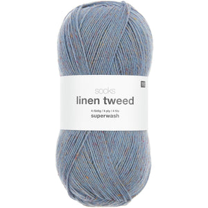 Socks Linen Tweed superwash Sockenwolle 4-fädig 100g 420m
