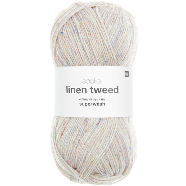 Socks Linen Tweed superwash Sockenwolle 4-fädig 100g 420m