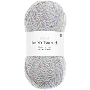 Socks Linen Tweed superwash Sockenwolle 4-fädig 100g 420m