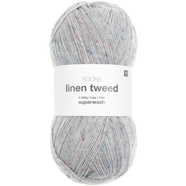 Socks Linen Tweed superwash Sockenwolle 4-fädig 100g 420m