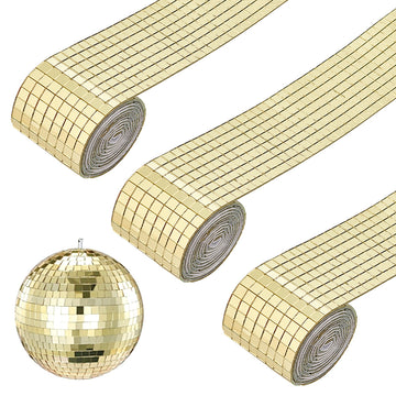 Spiegelmosaik gold selbstklebend quadratisch 41x1,5mm 1m / Rolle