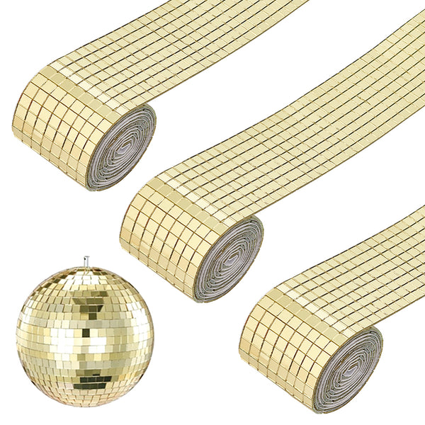 Spiegelmosaik gold selbstklebend quadratisch 41x1,5mm 1m / Rolle
