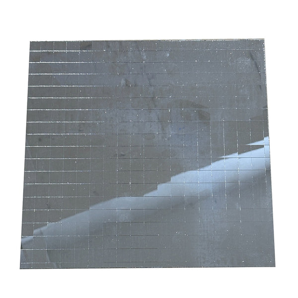 Spiegelmosaik selbstklebend silber quadratisch 30 x 30 cm 324 Mosaiksteine / Platte