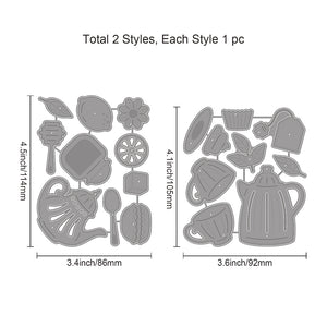 Stanzschablonen-Set Teekanne und Teetasse 2-teilig