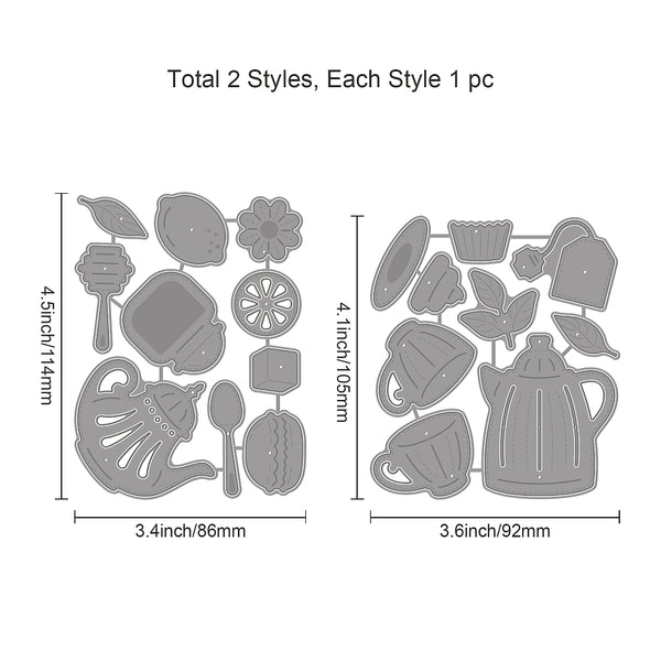 Stanzschablonen-Set Teekanne und Teetasse 2-teilig