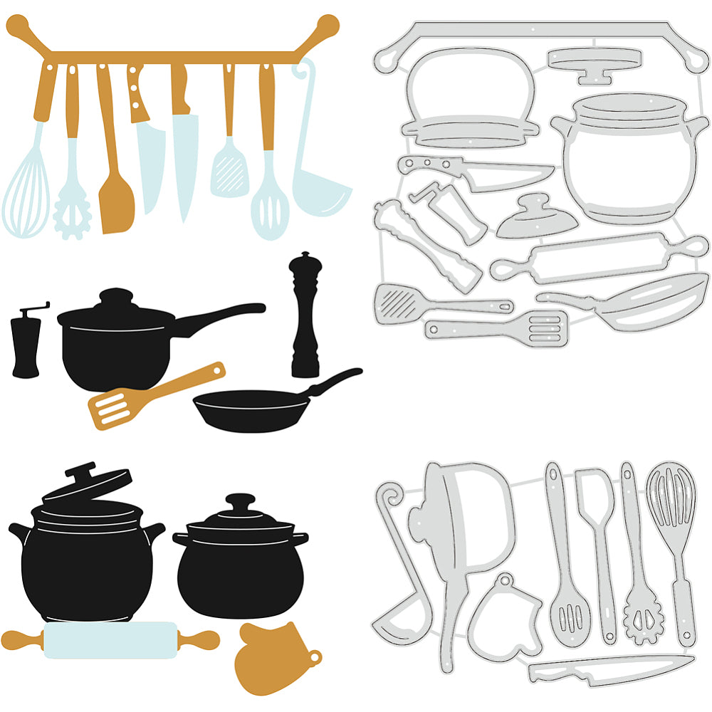 Stanzschablonen Küchenutensilien 20-teiliges Set