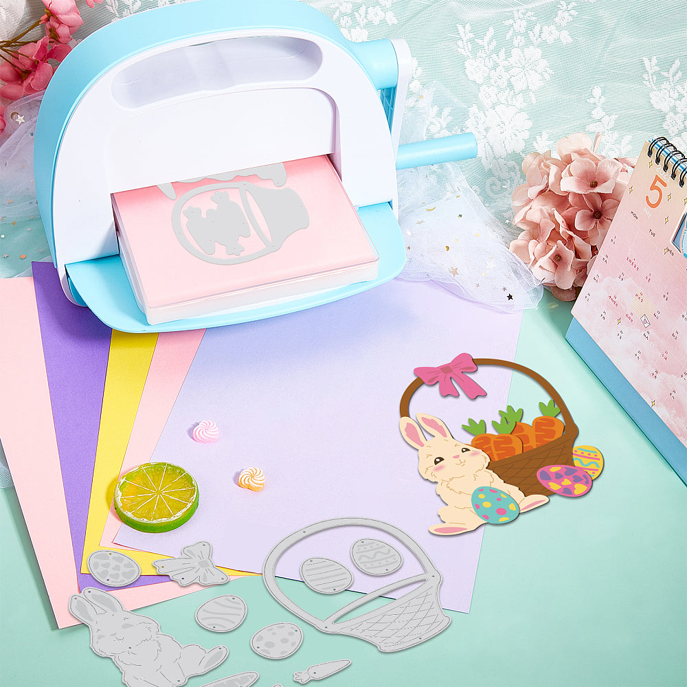 Stanzschablonen Osterhase mit Karotten 8,4x14cm