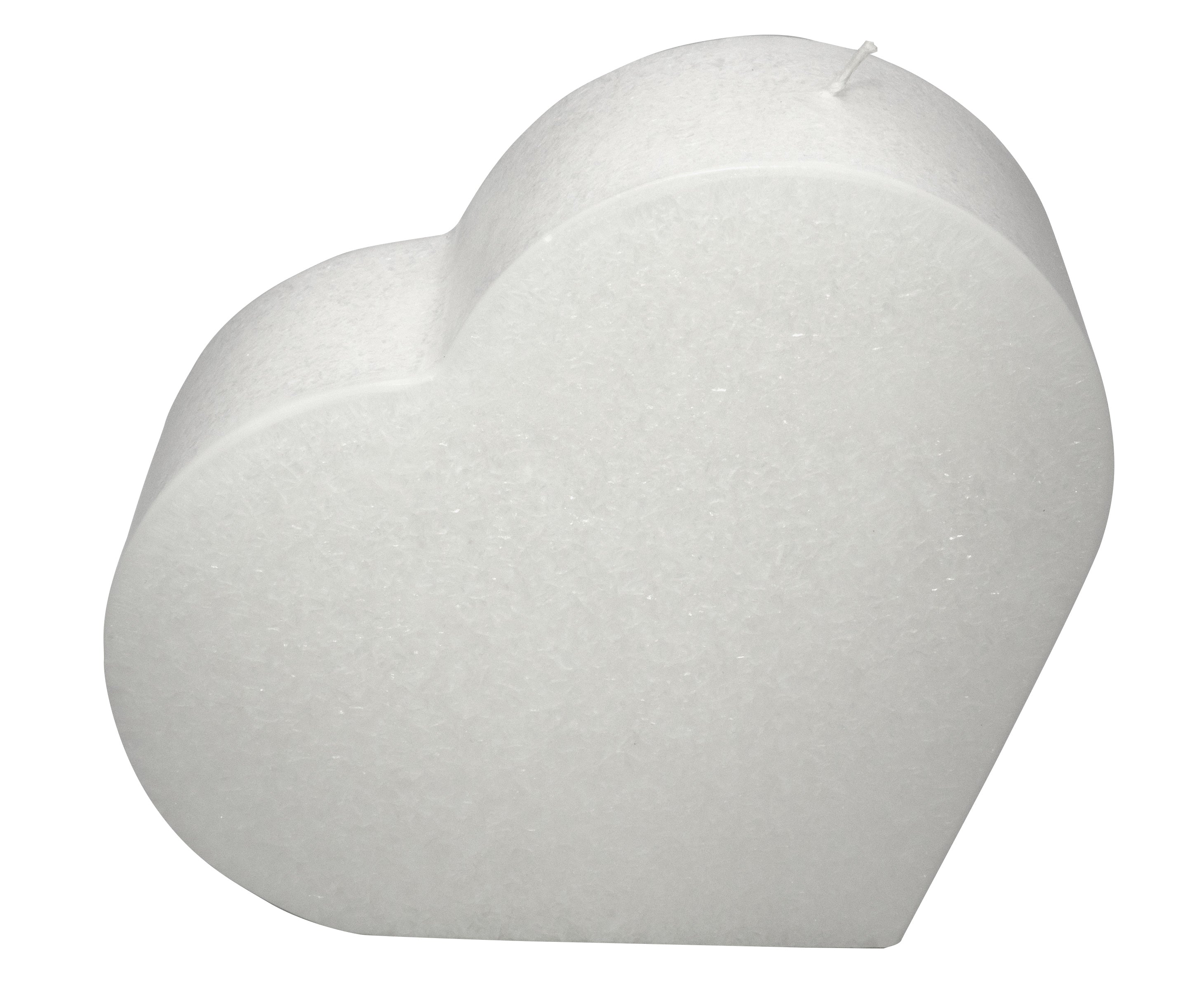 Stearinkerze Herz Herzkerze 160x170x60mm weiß massiv Kerzenrohling Formenkerze Sonderform Rohkerze