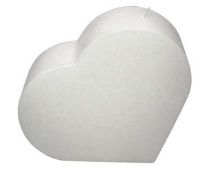 Stearinkerze Herz Herzkerze 160x170x60mm weiß massiv Kerzenrohling Formenkerze Sonderform Rohkerze