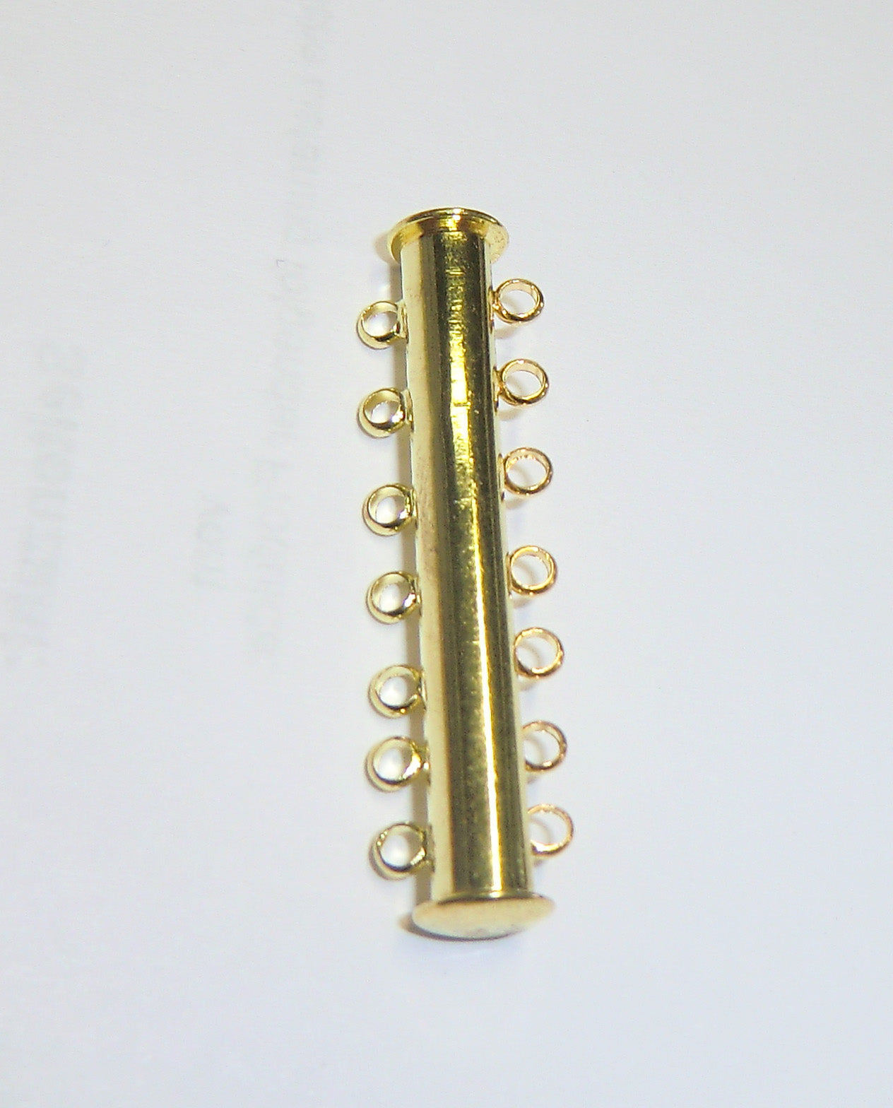 Stegverschluss 7-fach Multistrangspange goldfärbig 4cm