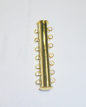 Stegverschluss 7-fach Multistrangspange goldfärbig 4cm