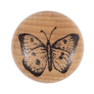 Stempel Schmetterling mit Holzgriff 3cm ø