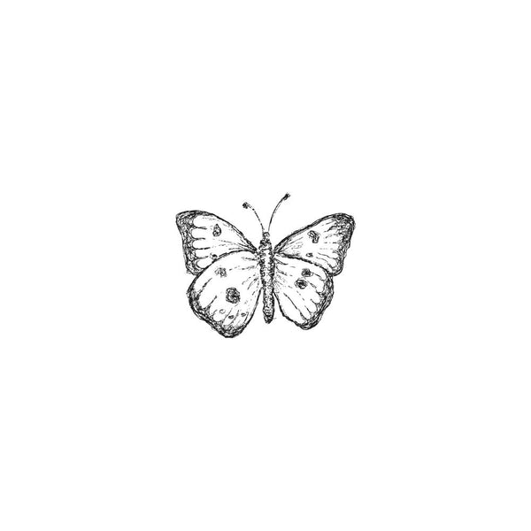 Stempel Schmetterling mit Holzgriff 3cm ø